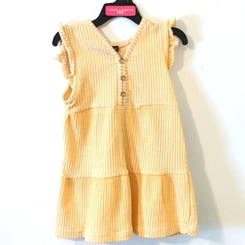 VINCE CAMUTO GIRL'S TIERED STRIPE RIBBED SLEEVELESS DRESS SIZE 3T NWT